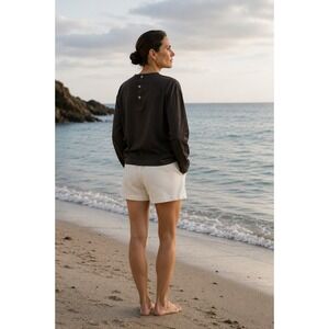 Japanese MUJI Cotton Twill Back Button Blouse